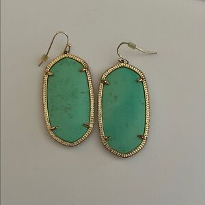 Kendra Scott Danielle Elegant Gold and Turquoise Earrings
